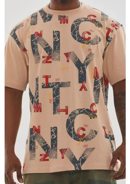 Unisex Baskılı Oversize T-Shirt