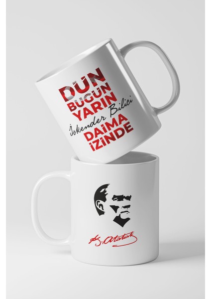 Kişiye Özel Isim Baskılı Atatürk Yolunda Kupa Bardak