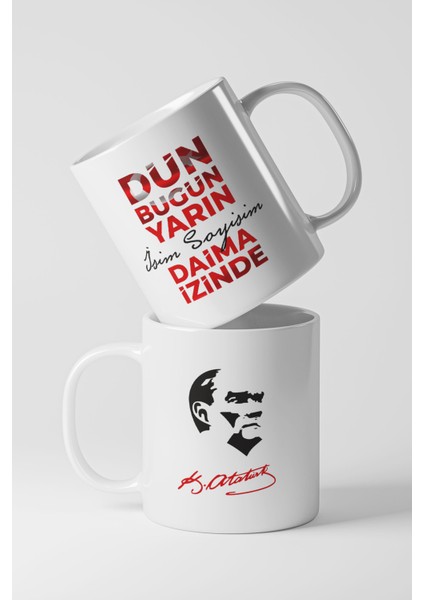 Kişiye Özel Isim Baskılı Atatürk Yolunda Kupa Bardak