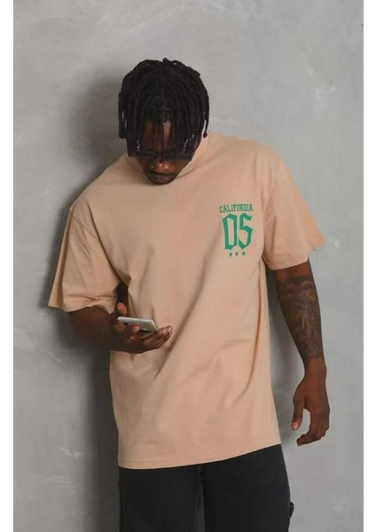 Unisex Oversize Baskılı Bisiklet Yaka T-Shirt modelleri