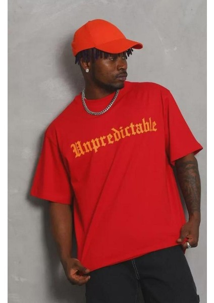 Unisex Oversize Baskılı Bisiklet Yaka T-Shirt modelleri