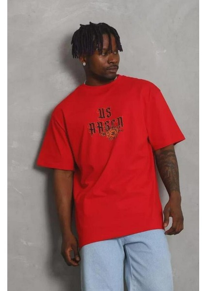 Unisex Oversize Baskılı Bisiklet Yaka T-Shirt modelleri