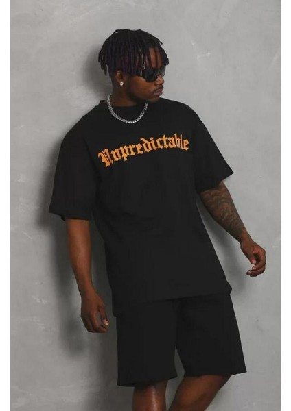 Unisex Oversize Baskılı Bisiklet Yaka T-Shirt fiyatları