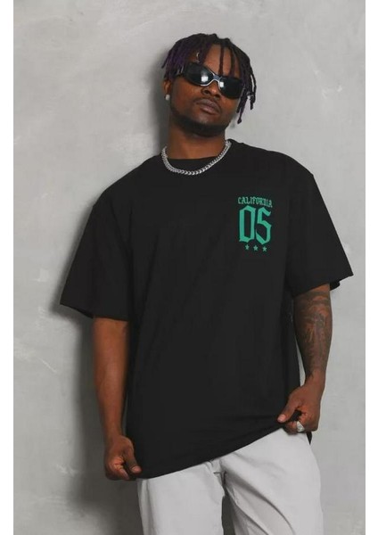 Unisex Oversize Baskılı Bisiklet Yaka T-Shirt fiyatları