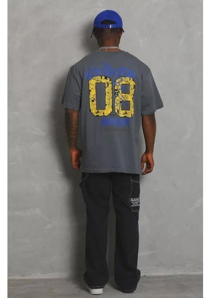 Unisex Oversize Baskılı Bisiklet Yaka T-Shirt modelleri