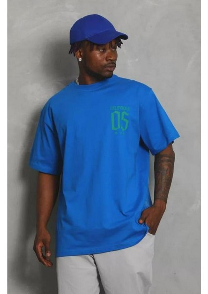 Unisex Oversize Baskılı Bisiklet Yaka T-Shirt fiyatları