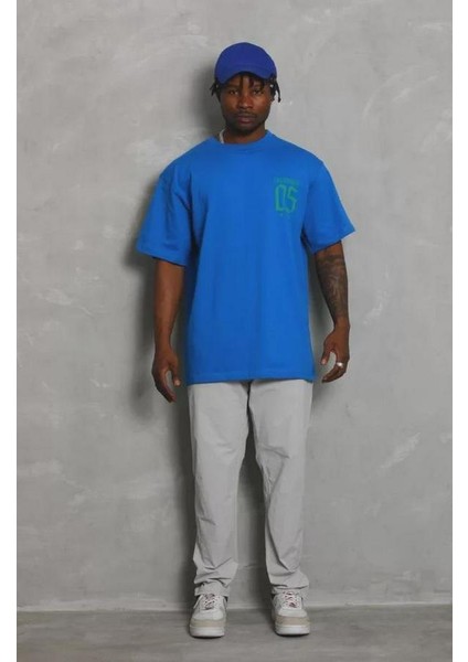 Unisex Oversize Baskılı Bisiklet Yaka T-Shirt modelleri