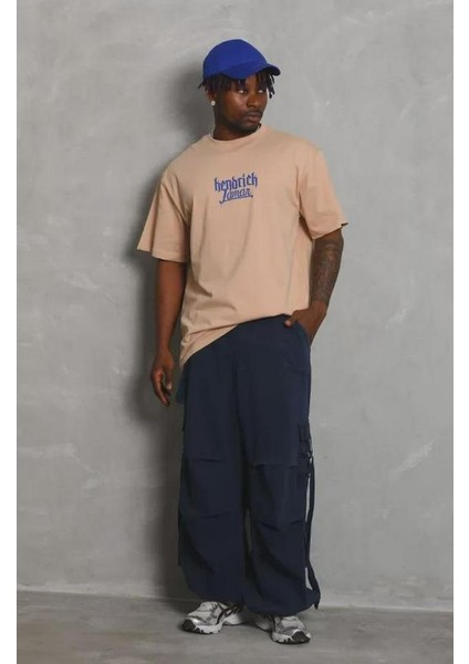 Unisex Oversize Baskılı Bisiklet Yaka T-Shirt fiyatları