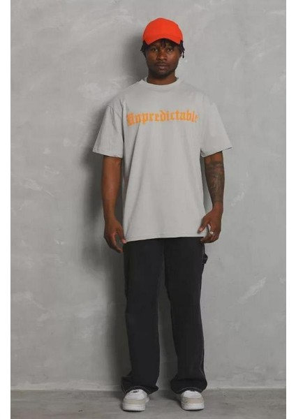 Unisex Oversize Baskılı Bisiklet Yaka T-Shirt fiyatları