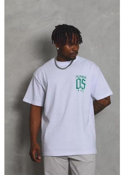 Unisex Oversize Baskılı Bisiklet Yaka T-Shirt modelleri