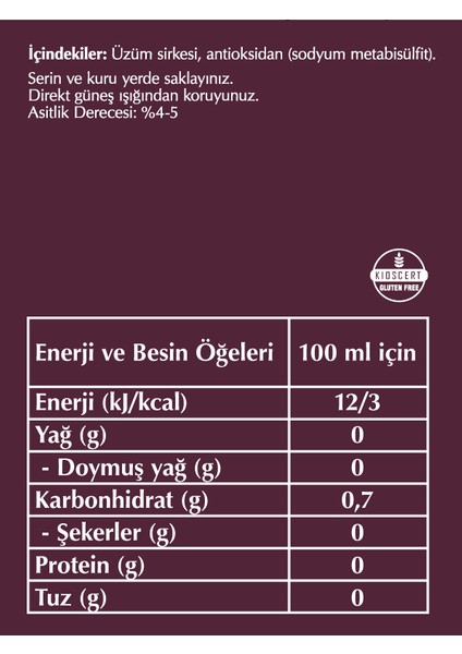 Şefim Üzüm Sirkesi 2 lt x 6 Adet