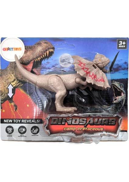WS5305 Hareket Ettirilebilir Noktalara Sahip Dilophosaurus Dinazor Figürü Açık Yeşil