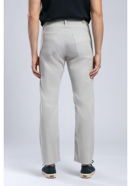 Ricky Yüksek Bel Düz Kesim Düz Paça %100 Pamuk Gri Erkek Pantolon modelleri