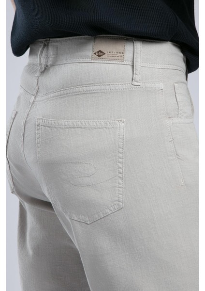 Ricky Yüksek Bel Düz Kesim Düz Paça %100 Pamuk Gri Erkek Pantolon fırsatları
