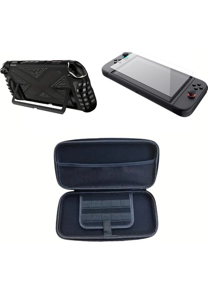 Nintendo Switch 2 Koruyucu Taşıma Çantası ve Temperli Cam Ekran Koruyucu ve Şok Emici Komple Kılıf Seti fırsatları