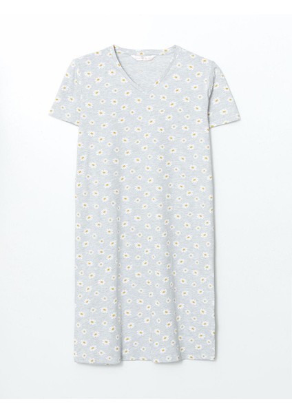 V Yaka Çiçekli Kadın Gecelik (S5) indirimleri