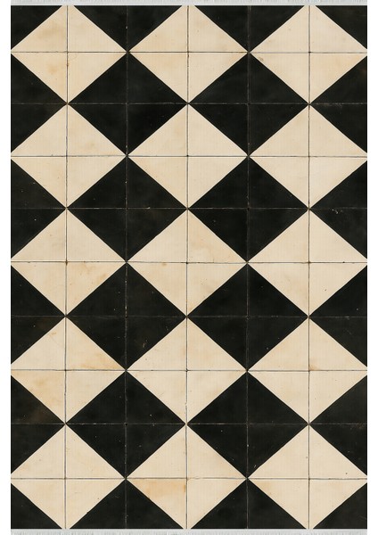 Lofy Halı Karo Desen Retro Görünümlü Halı Yıkanabilir 160X230 cm