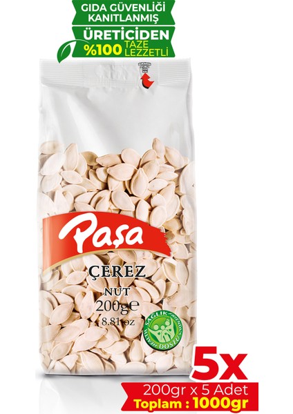 Kavrulmuş Kabak Çekirdeği 200 gr x 5 Adet (1 kg)