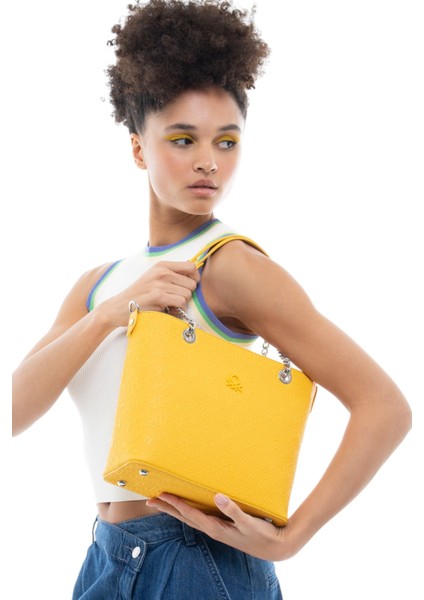 Monogram Yazılı Kol Çantası