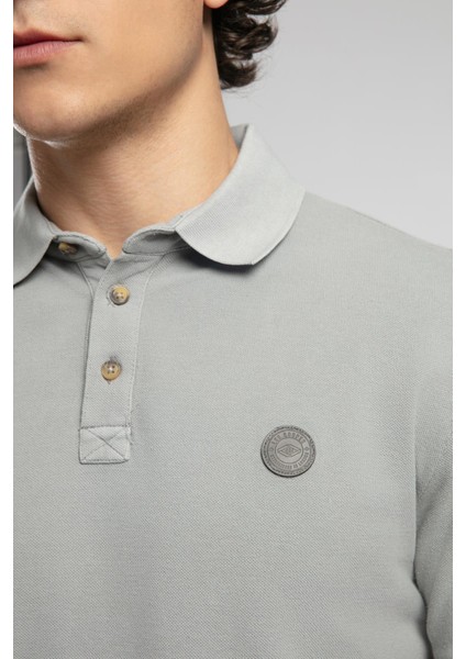 Mules Erkek %100 Pamuk Polo Yaka T-Shirt Gri fırsatları