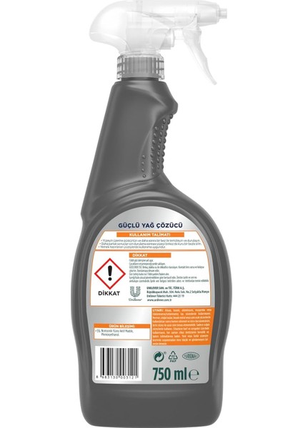 Profesyonel Güçlü Yağ Çözücü Sprey 750 ml indirimleri