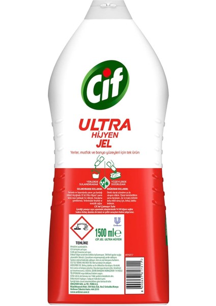 Ultra Hijyen Jel Yüzey Temizleyici Yağ Çözücü 1500 ml modelleri