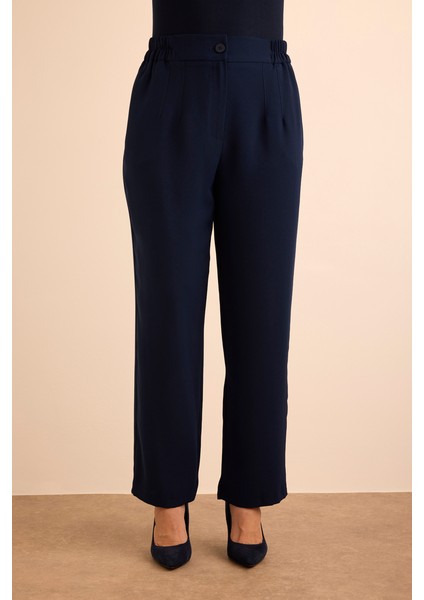 Beli Lastik Detaylı Krep Pantolon fiyatları