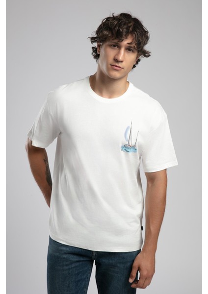 Kelvin Erkek %100 Pamuk O Yaka T-Shirt Ekru fiyatları
