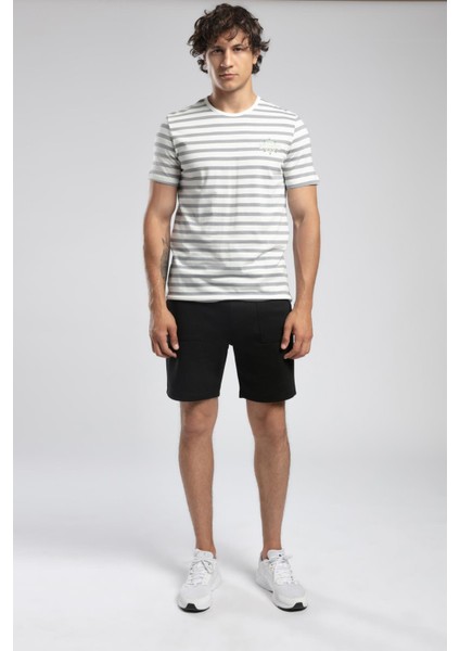 Eddy Erkek %100 Pamuk O Yaka T-Shirt Gri