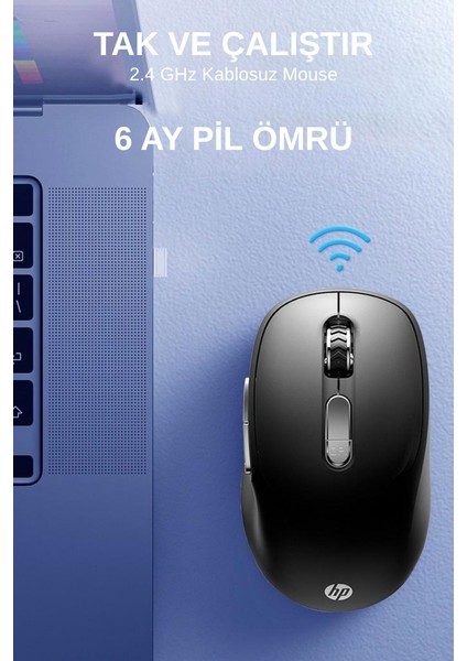 S1500 Pro Kablosuz Sessiz Mouse Siyah | Ramwhite Türkiye Garantili