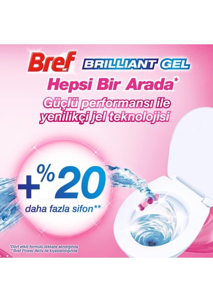 Wc Brilliant Tuvalet Temizleme Çiçek Kokulu 2'li