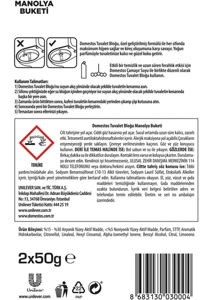 Wc Blok 5'li Güç Manolya Ferahlığı 100 gr modelleri