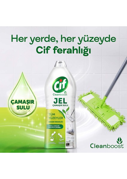 Jel Yüzey Temizleyici Tüm Yüzeyler Bahar Ferahlığı 1500 ml