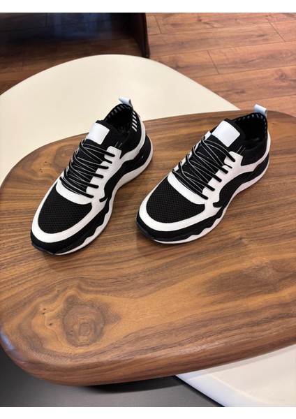 Tokyo Triko Siyaha Beyaz Erkek Sneaker