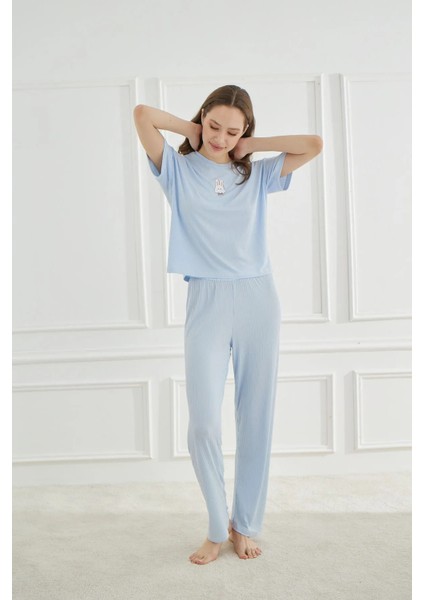 Kaşkorse Tavşan Desen Pijama Takımı fiyatları