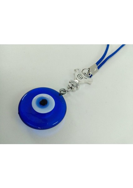 Cam Nazar Boncuğu Araba Dikiz Ayna Süsü Metal Kuş ve Çiçek Boncuklu El Yapımı Cam Hediyelik Aksesuar fırsatları