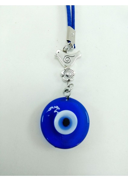 Cam Nazar Boncuğu Araba Dikiz Ayna Süsü Metal Kuş ve Çiçek Boncuklu El Yapımı Cam Hediyelik Aksesuar indirimleri