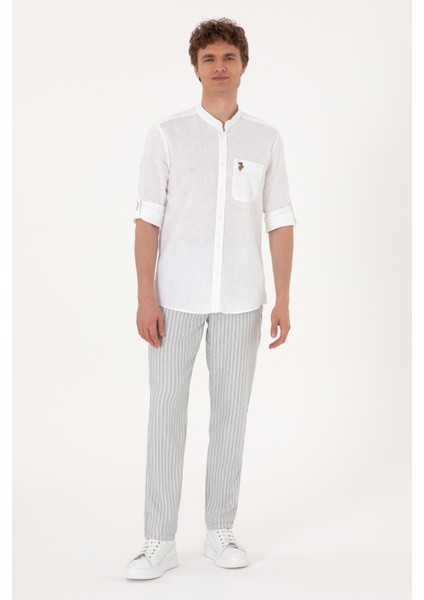 Erkek Açık Gri Pantolon (Kanvas-Chino) 50300012-VR001