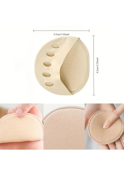 1 Çift 2 Adet 9 cm Nem Önleyici Pamuklu Kumaş Ayak Parmak Altı Destek Pedi modelleri
