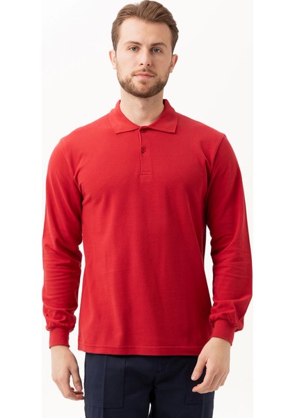 Padus %100 Pamuk Polo Yaka Uzun Kollu T-Shirt Şık ve Konforlu Iş ve Genel Kullanım
