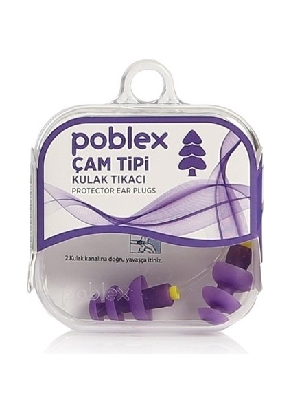 Asfstore Poblex Çam Tipi Kulak Tıkacı - Large