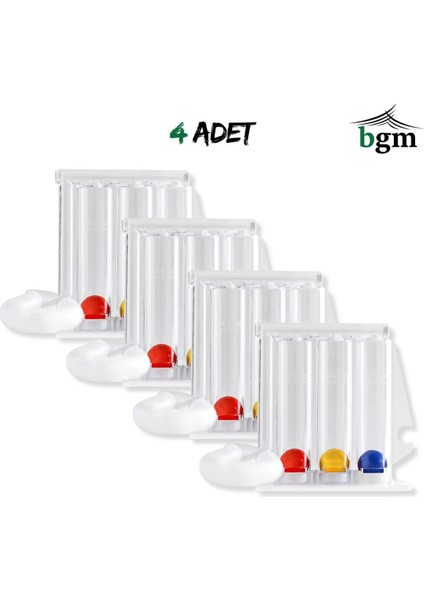 Bgm Triflo Solunum Egzersiz Cihazı 4 Adet Yüksek Kalite Nefes Egzersiz Aparatı Boztepe Grup Medikal