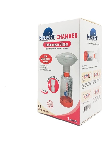 Chamber Aerochamber Inhalasyon Cihazı Kırmızı 0-18 Ay