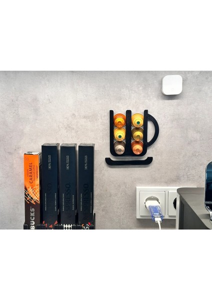 Nespresso Uyumlu Kapsül Tutucu – Çift Taraflı Bantlı, Duvara Kolay Montaj