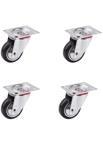 603- Bağlantılı 125LIK Galvaniz Kaplama Slb Tekerlek 4 Ad.