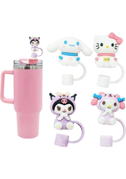 Sanrio Kuromi My Melody Cinnamoroll Pipet Tıpası Quencher Pipet Tıpası Kuromi Pipet Tıpası