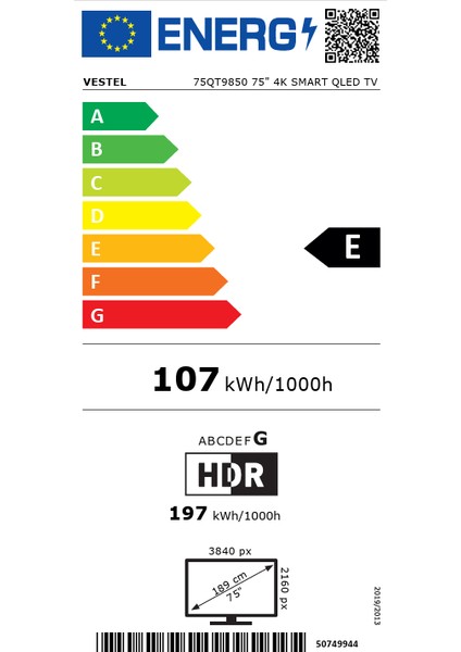 75QT9850 75'' 189 Ekran Uydu Alıcılı 4K Ultra HD Smart QLED TV