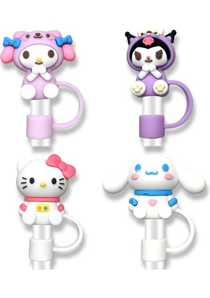 Sanrio Kuromi My Melody Cinnamoroll Pipet Tıpası Quencher Pipet Tıpası Kuromi Pipet Tıpası