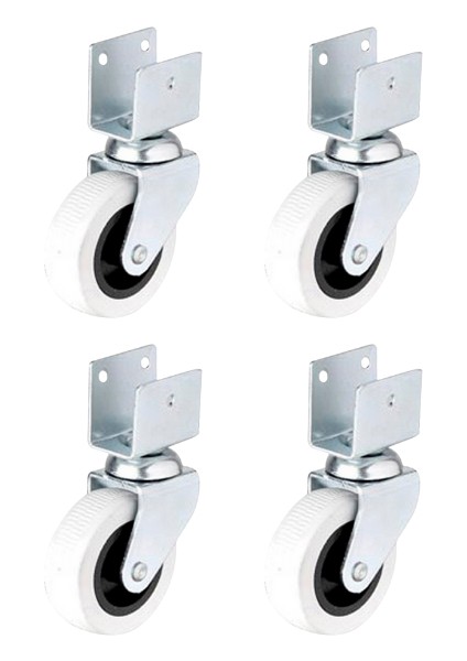 324- Gri Kısa U Tablalı 50X20 Mobilya Tekeri 4 Ad.