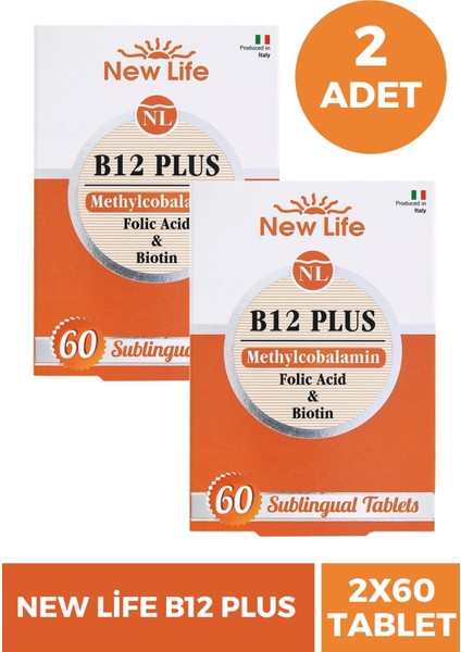 New Life B12 Plus Methylcobalamin 60 Tablet 2 Adet